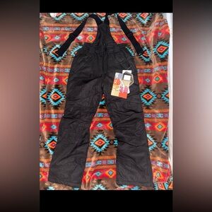 Black Snow Pants with Suspenders
